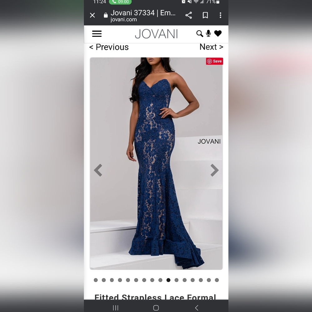 Jovani lace strapless gown. Absolutely stunning 😍